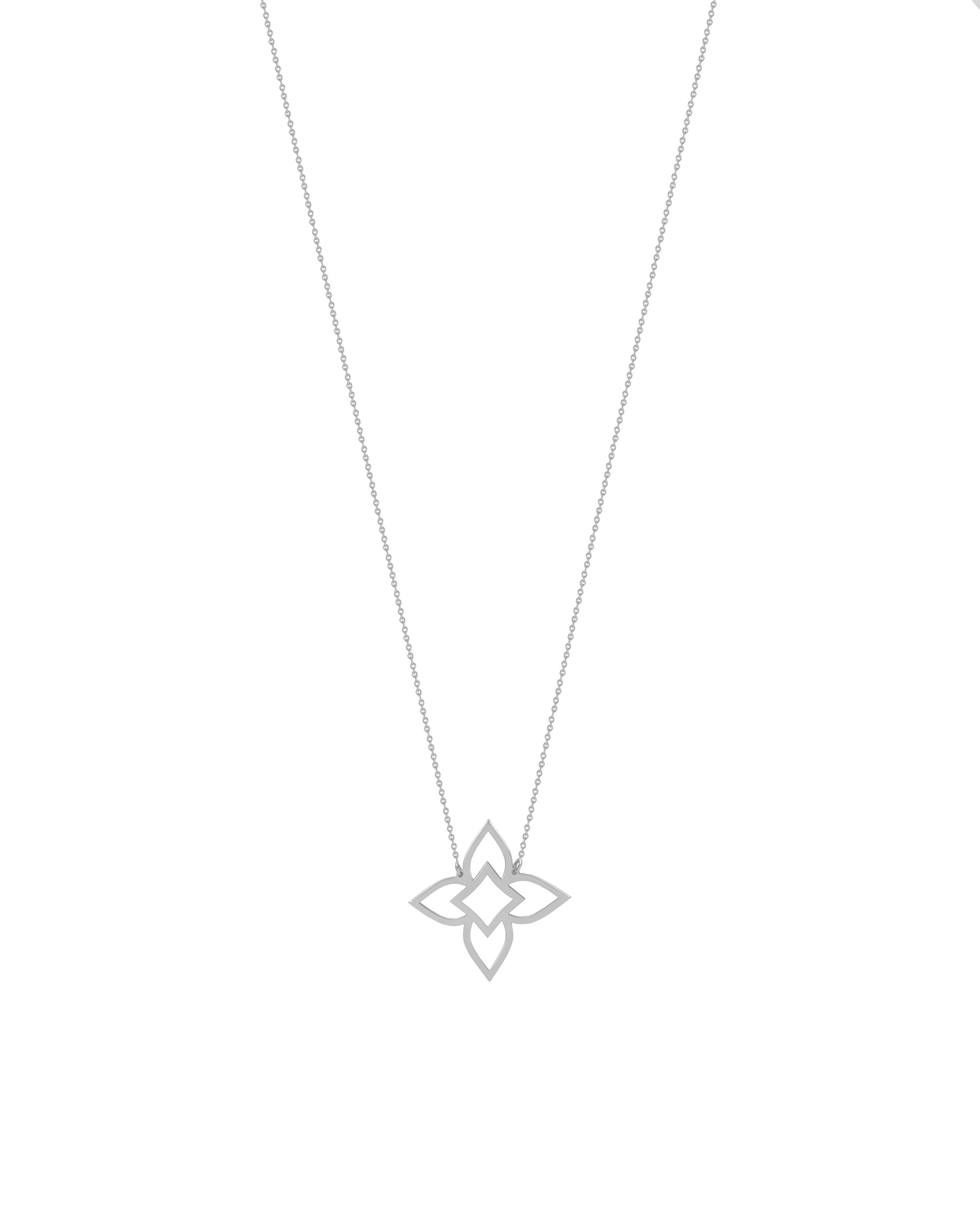 Colier Heritage Bloom Single Aur Alb