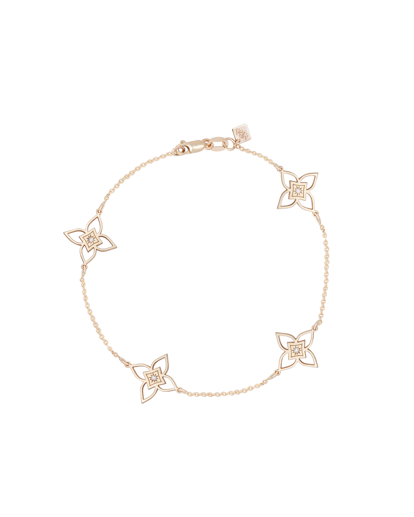Brățară Heritage Bloom Small Aur Galben cu diamant 0.04ct