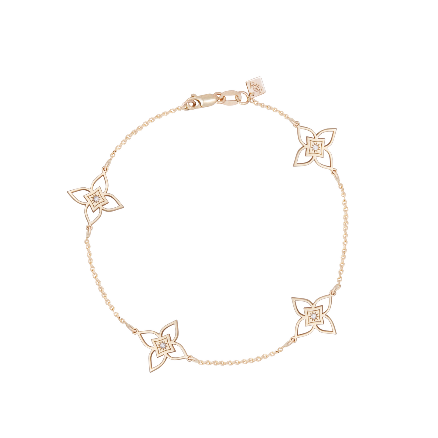 Brățară Heritage Bloom Small Aur Galben cu diamant 0.04ct