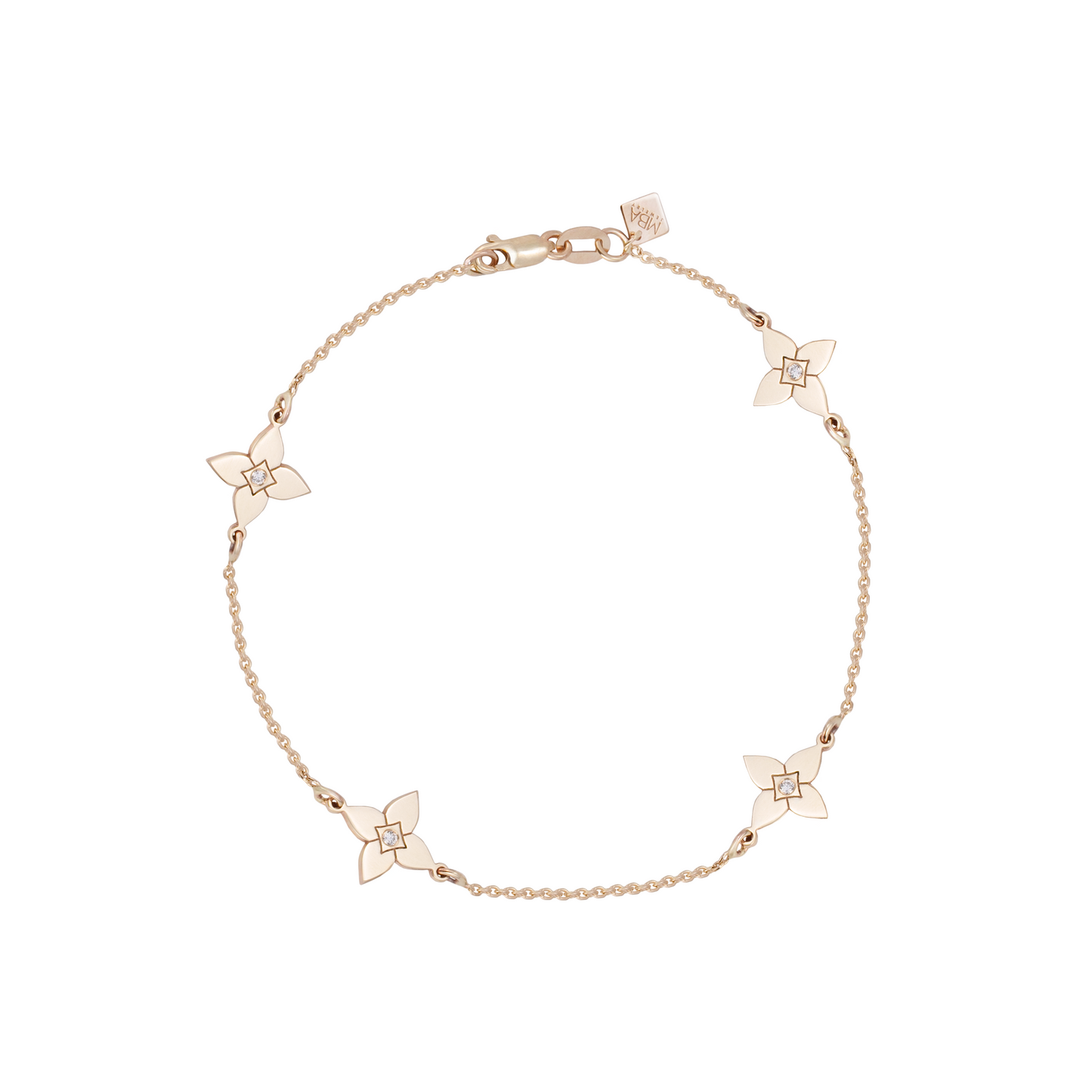 Brățară Heritage Bloom Medium Aur Galben cu diamant 0.04ct
