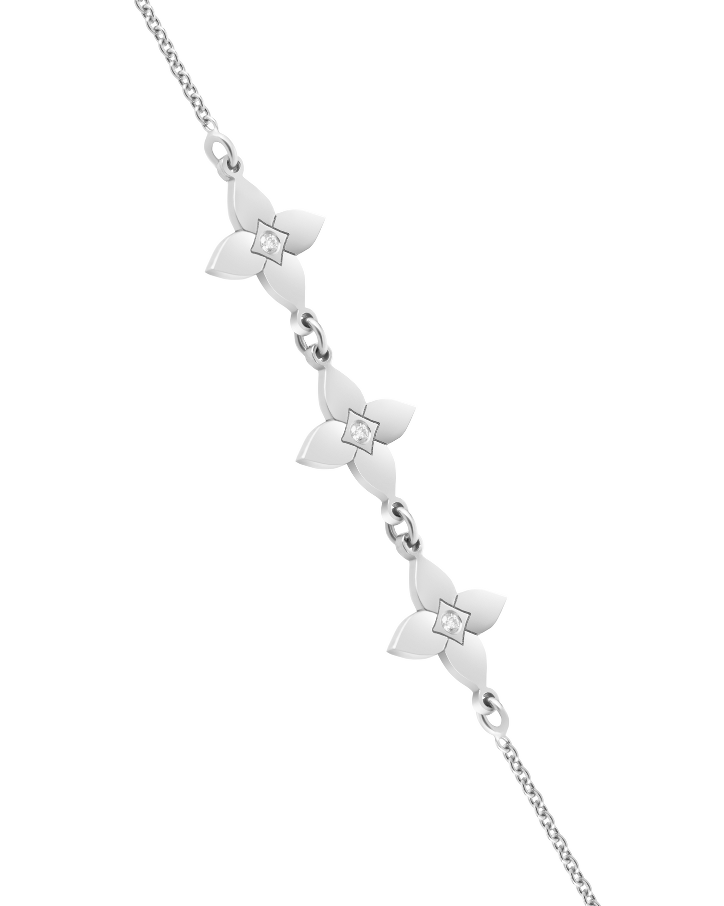 Colier Heritage Bloom 18 Diamonds Aur Alb cu diamante - 0.18ct