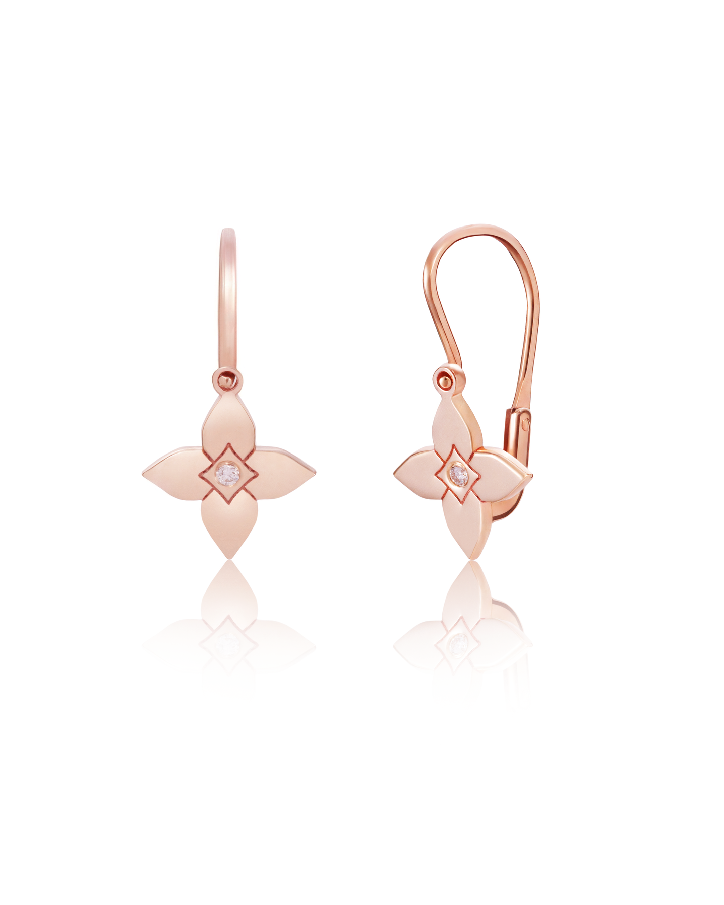 Cercei Heritage Bloom Kids cu diamant 0.02ct