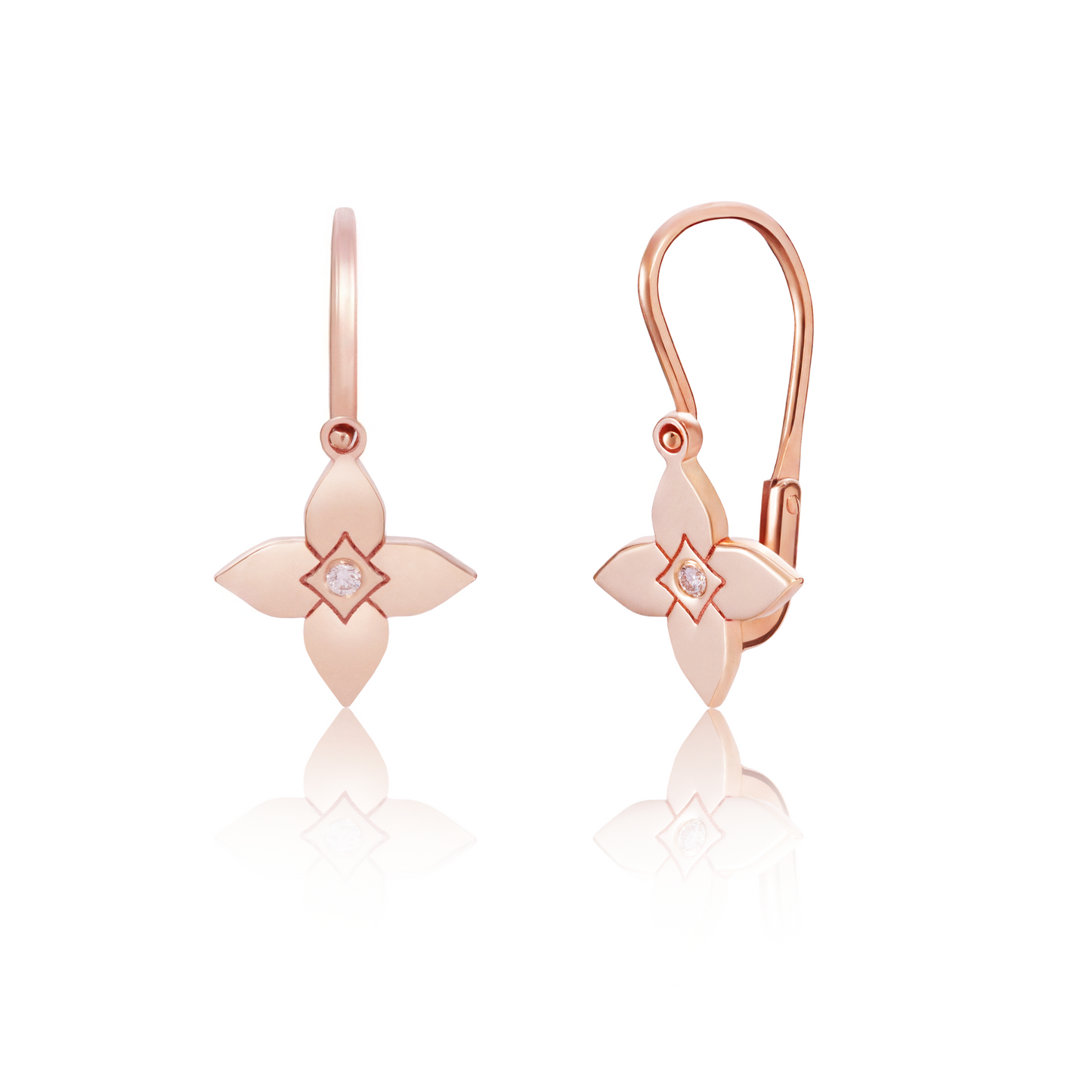 Cercei Heritage Bloom Kids cu diamant 0.02ct