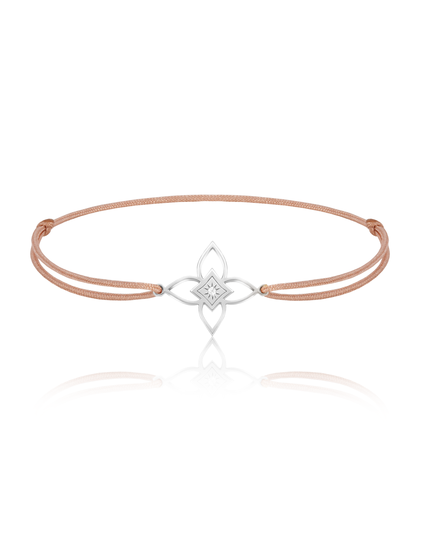 Brățară șnur Heritage Bloom Aur 14K cu 1 diamant 0.1ct