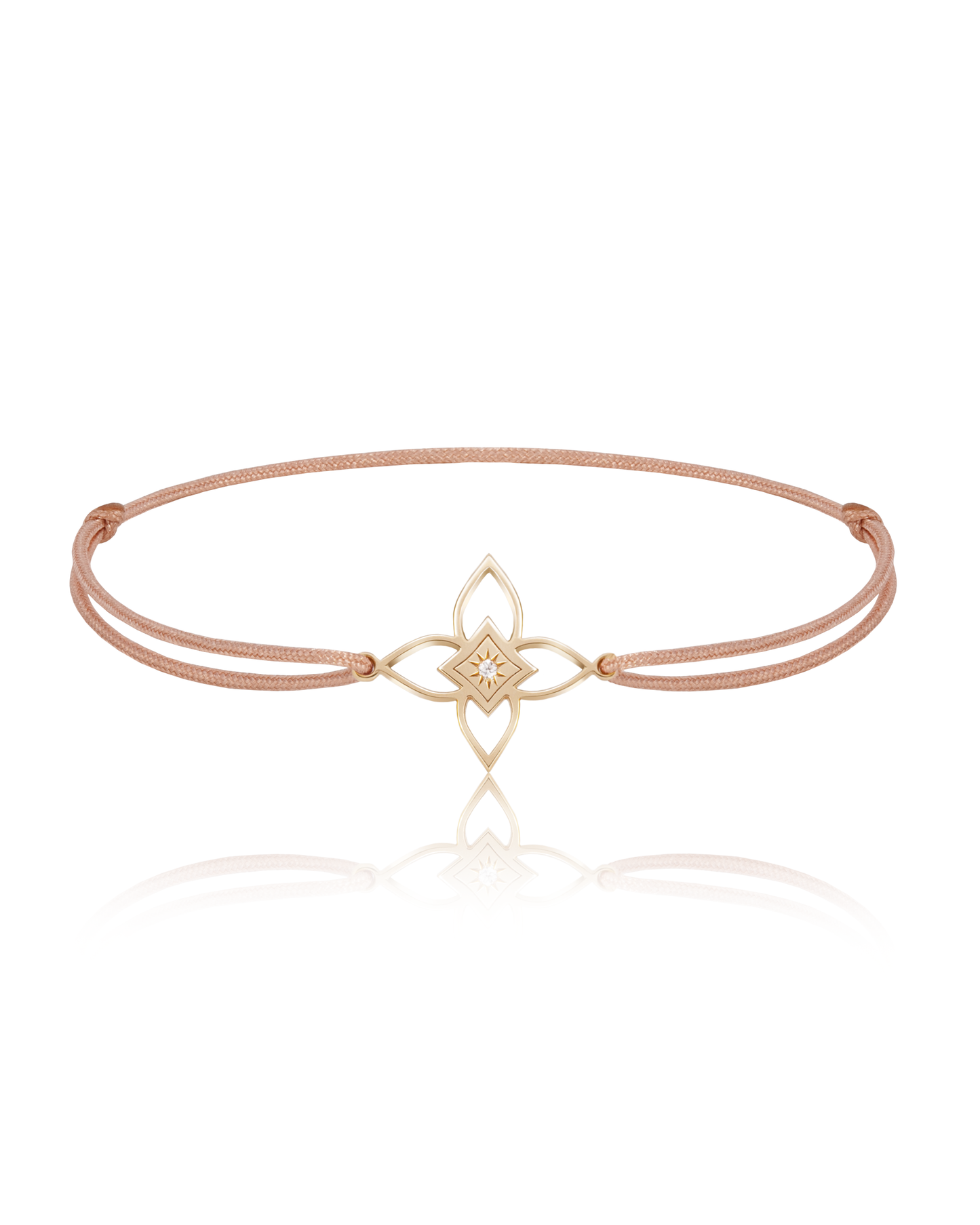 Brățară șnur Heritage Bloom Aur 14K cu 1 diamant 0.1ct