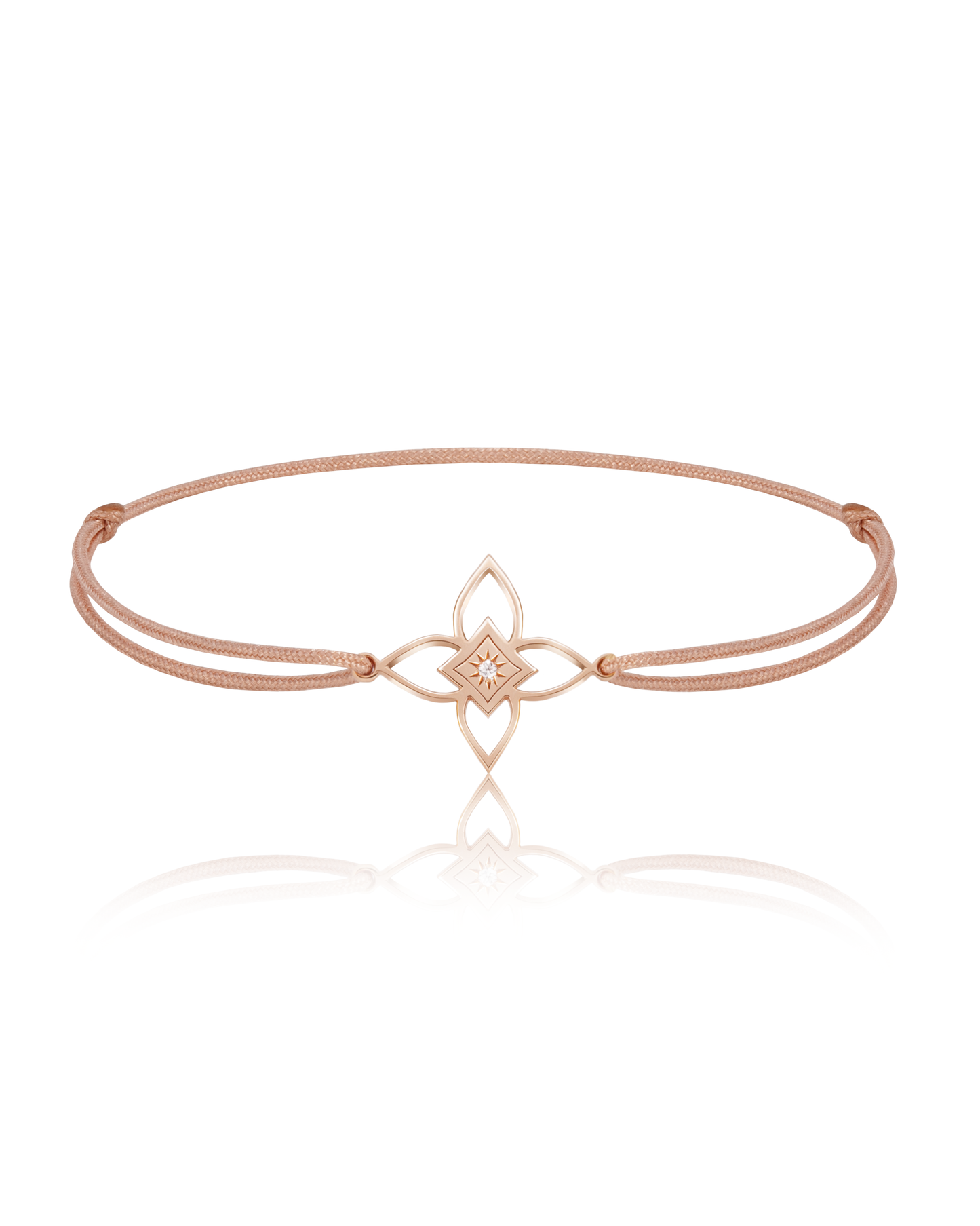 Brățară șnur Heritage Bloom Aur 14K cu 1 diamant 0.1ct
