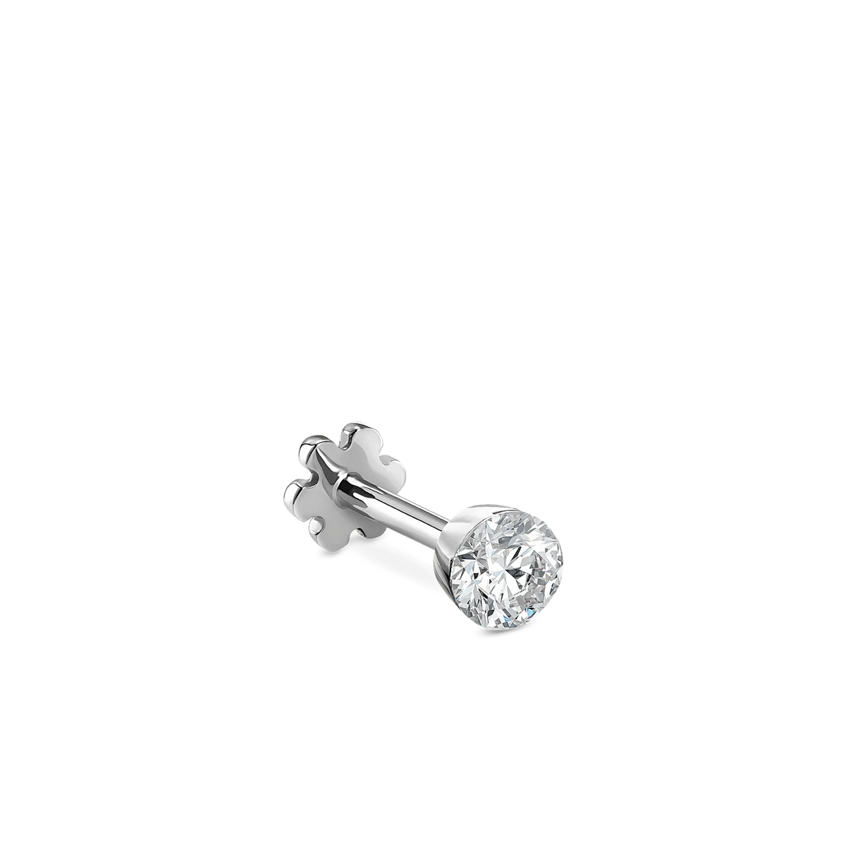 Piercing Solitaire · Aur 14K cu Zirconiu – Realizat la Comandă