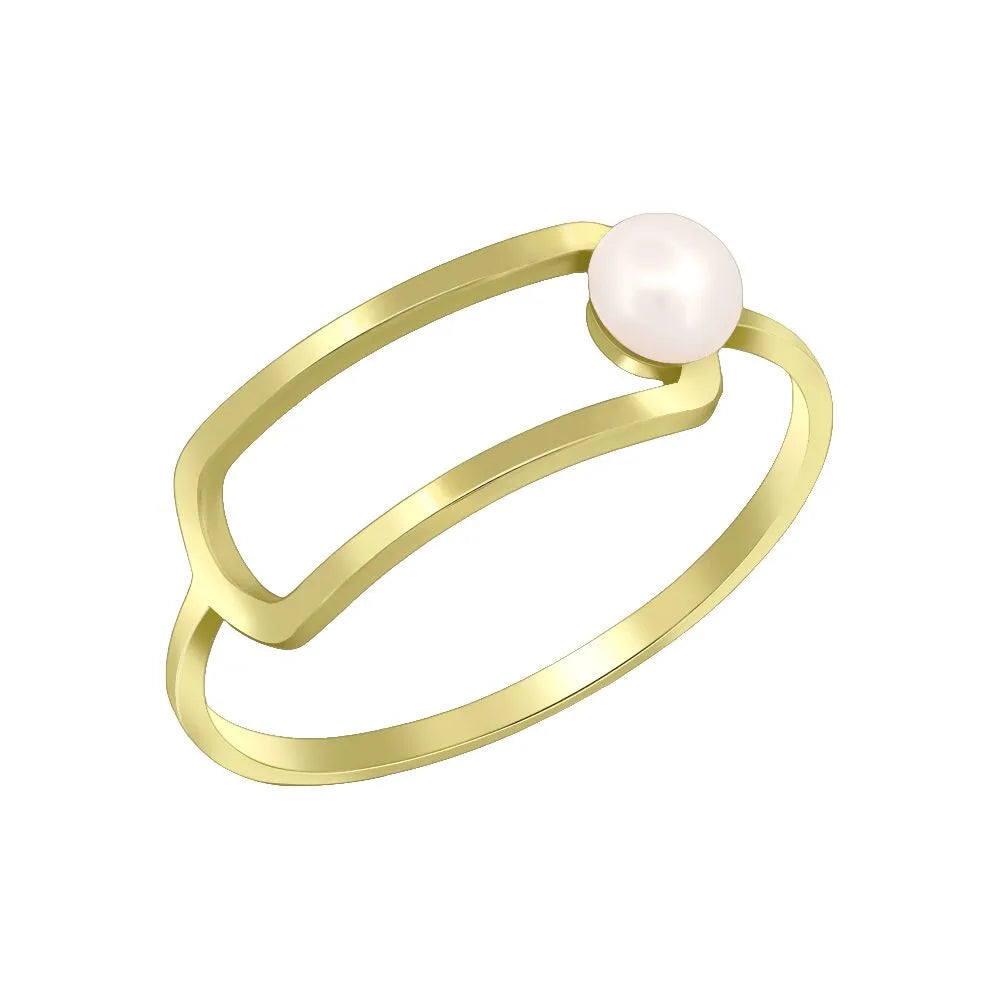 INEL DIN AUR MINIMALIST CU PERLĂ