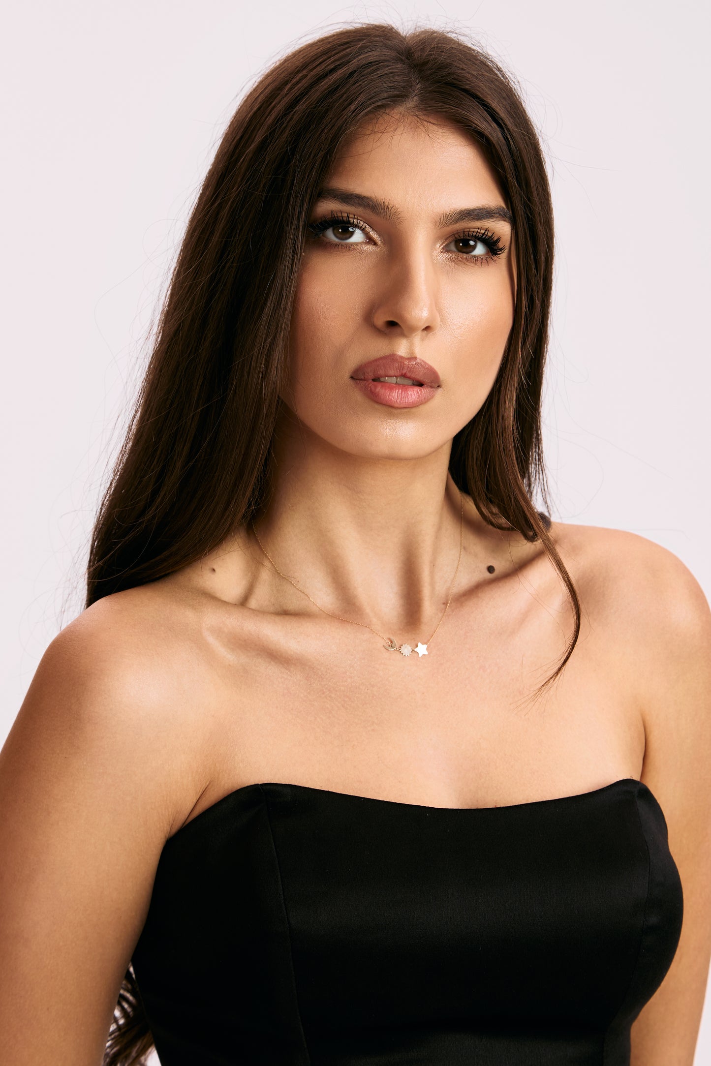 Colier Moon Sun Star din aur 14K