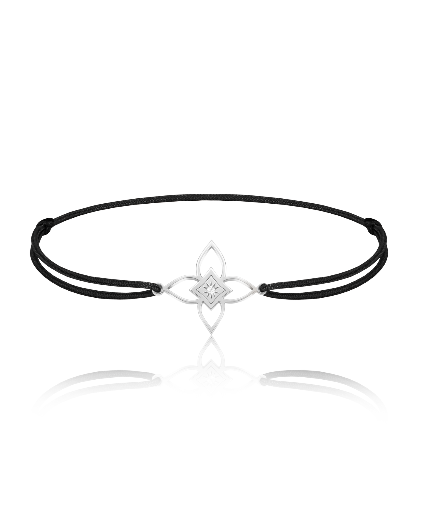 Brățară șnur Heritage Bloom Aur 14K cu 1 diamant 0.1ct