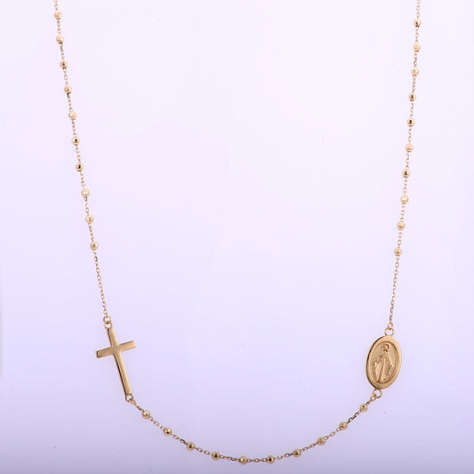Colier Rozariu din aur galben 18K