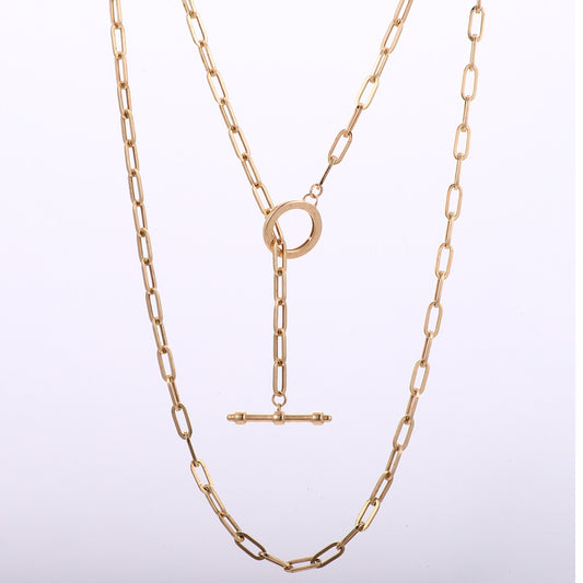 Colier Toggle Duo din aur galben 18K
