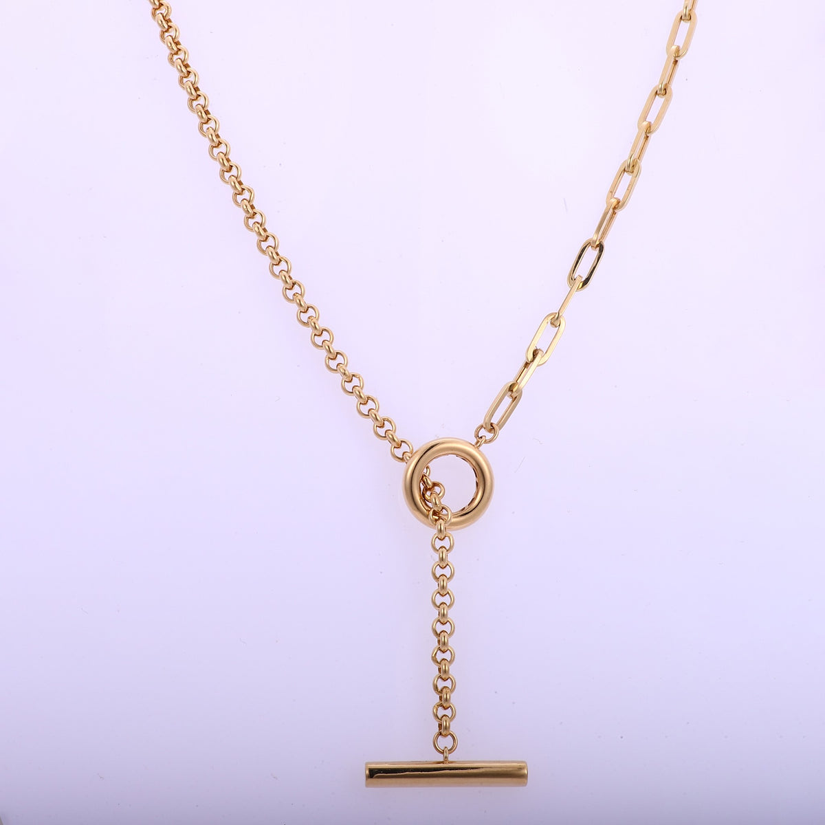 Colier Lariat Toggle din aur galben 18K
