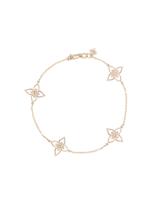 Brățară Heritage Bloom Small Aur Galben cu diamant 0.04ct