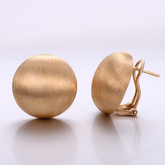 Cercei Dôme Satin din aur galben 18K