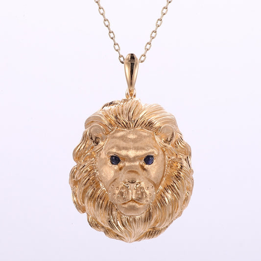 Pandantiv Lion din aur galben 18K
