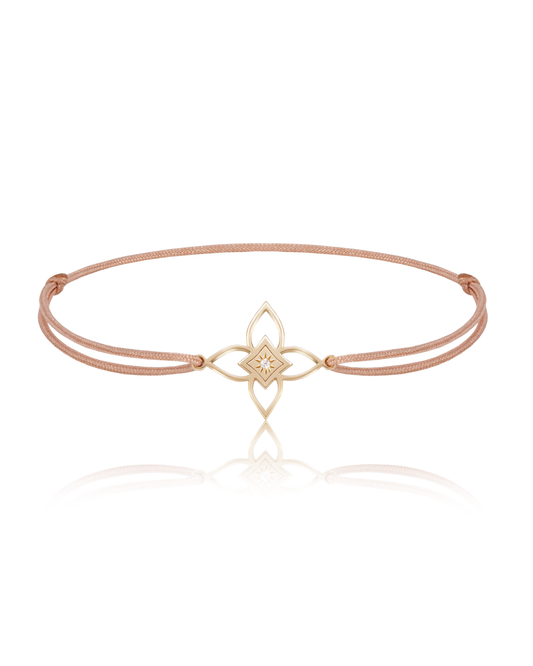 Brățară șnur Heritage Bloom Aur 14K cu 1 diamant 0.1ct