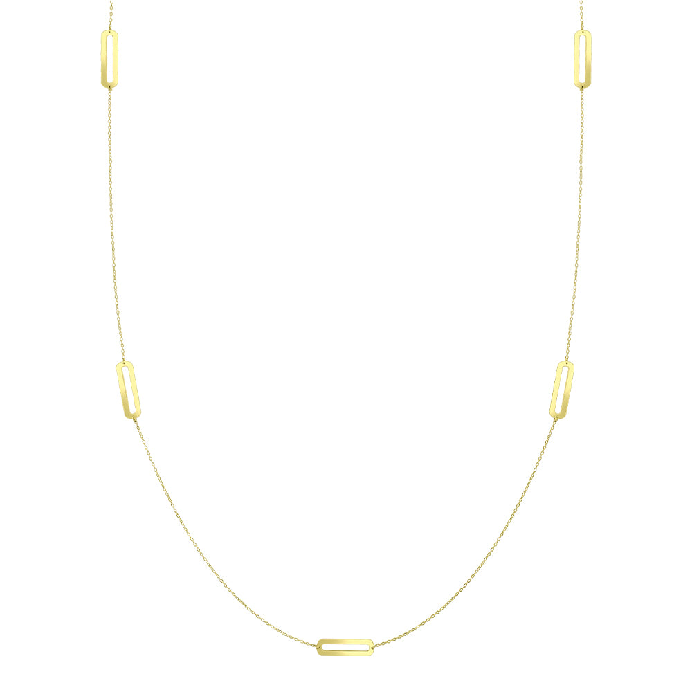 COLIER DIN AUR MINIMALIST CU FORME GEOMETRICE