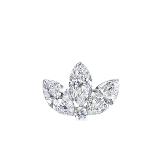 Piercing Crown · Aur 14K cu Zirconiu – Realizat la Comandă