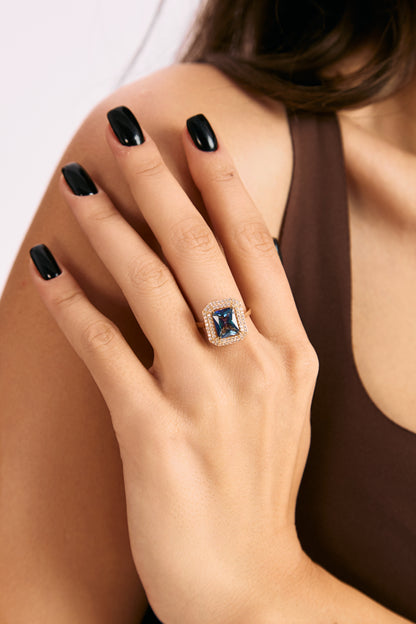 Inel aur galben 14K Mermaid Magic Stone