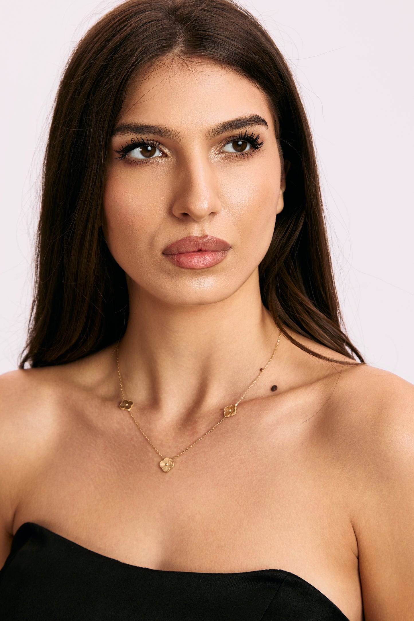 Colier Clover din aur galben 14K