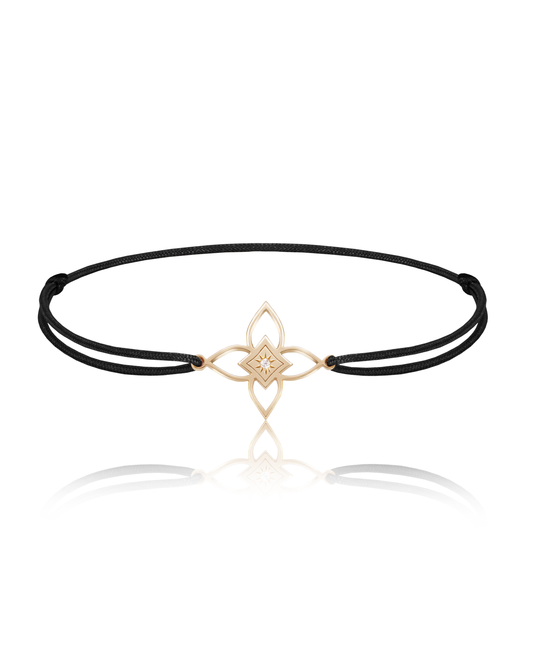 Brățară șnur Heritage Bloom Aur 14K cu 1 diamant 0.1ct