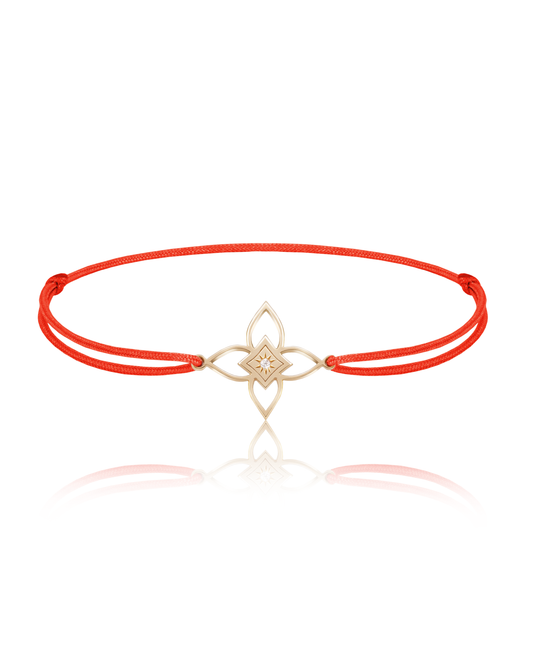 Brățară șnur Heritage Bloom Aur 14K cu 1 diamant 0.1ct